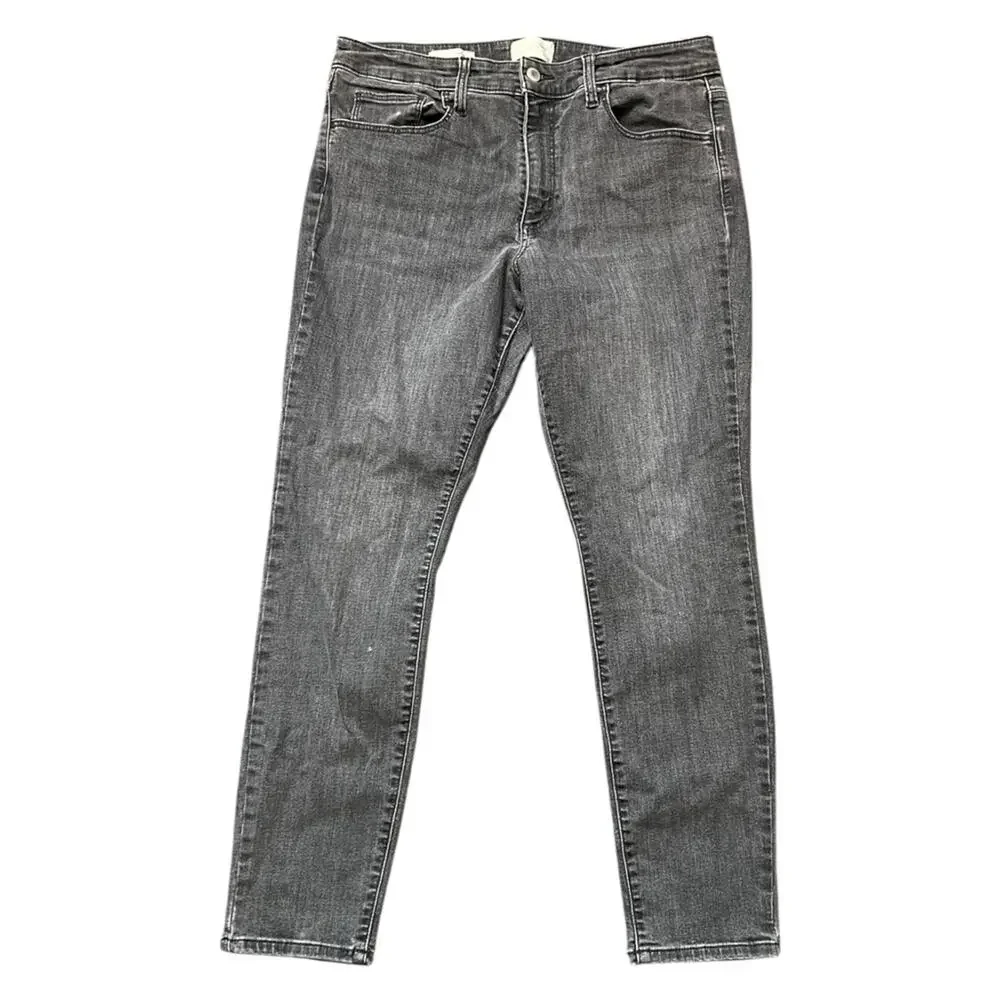 Universal Thread Dark Gray Denim High Rise Women's Skinny Ankle Jeans - 14/32